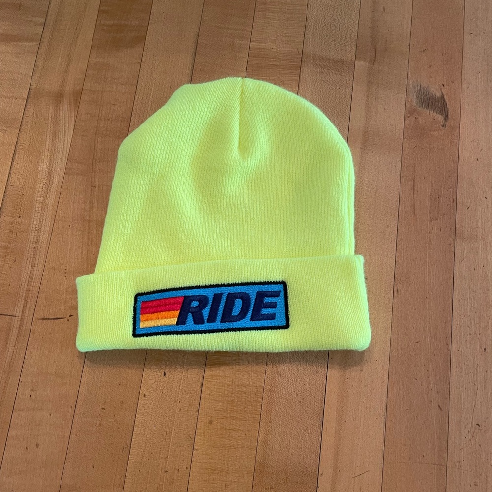 Aviator Nation RIDE Beanie Hat - Neon Yellow